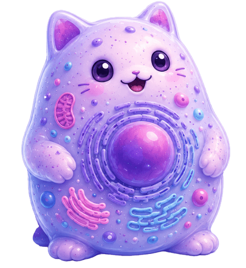 HamCell, una célula de ovario de hámster chino con sus compartimentos internos visibles.