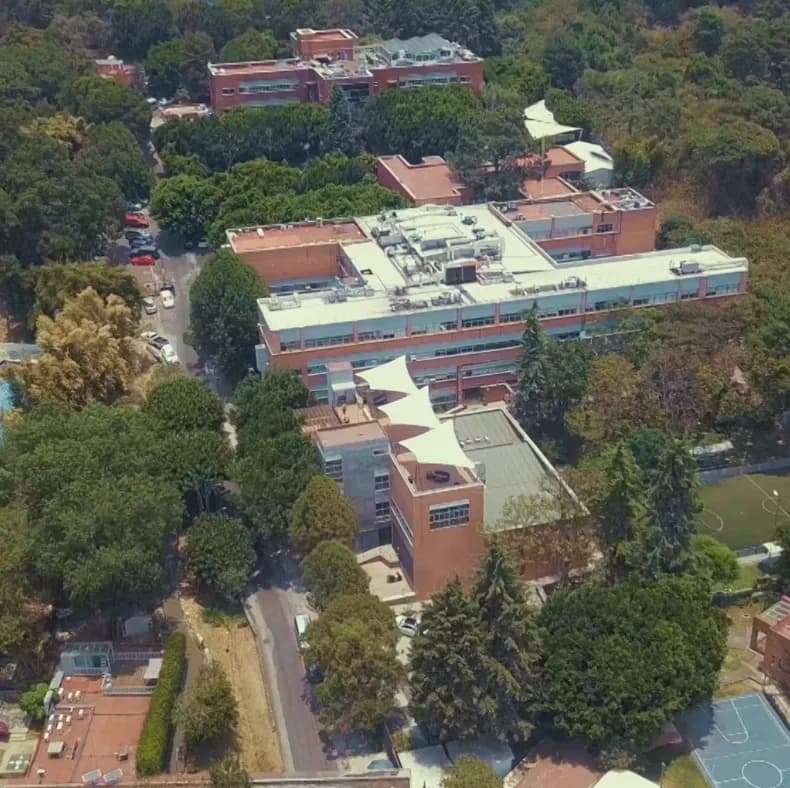 Vista aérea del Instituto de Biotecnología de la UNAM, en Cuernavaca.